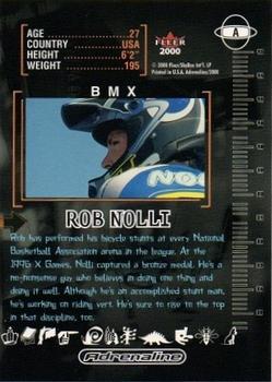 2000 Fleer Adrenaline - Autographs #A Rob Nolli Back